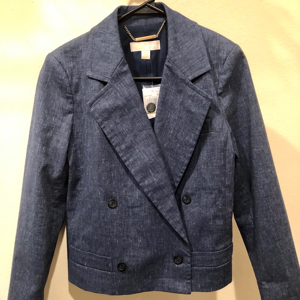 MICHAEL KORS Denim Blazer - size 4 - NWT